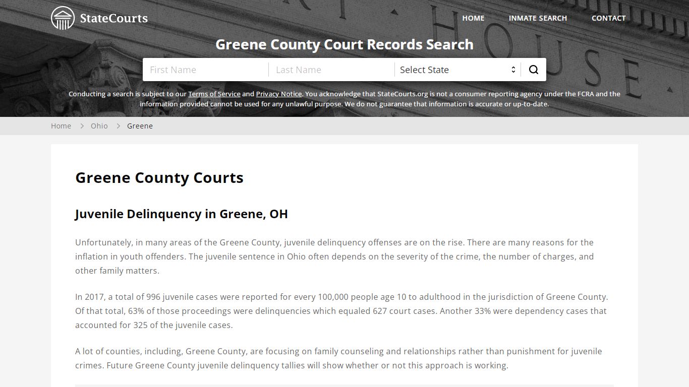 Greene County, OH Courts - Records & Cases - StateCourts